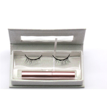 TM02 custom label makeup handmade charming magnetic eyelashes 4 magnets synthetic eyelash with magnetic eyeliner and custom box
